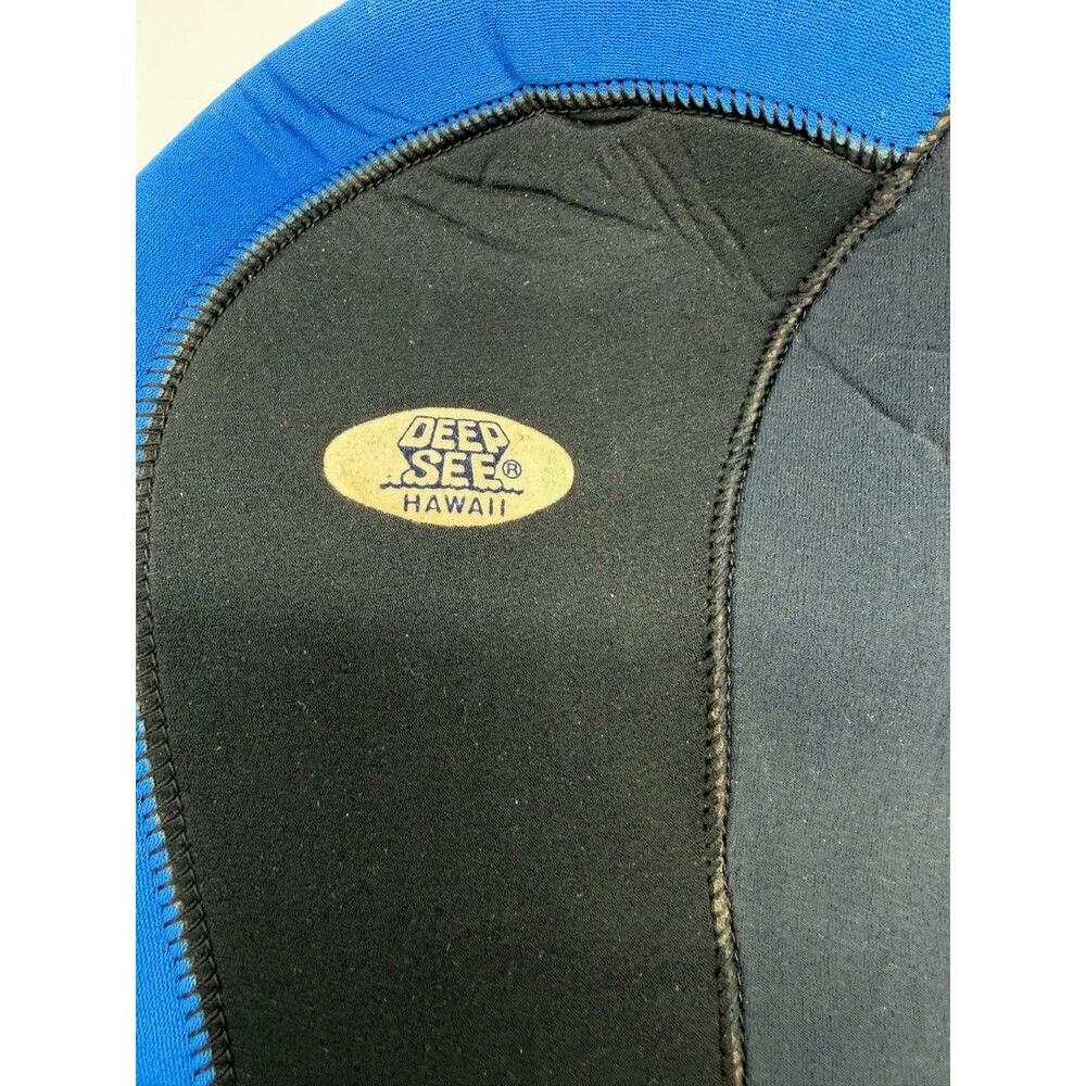 Vintage Deep See Hawaii Neoprene Scuba Dive Wetsuit Hood - Blue/Black - Medium - Picture 2 of 6